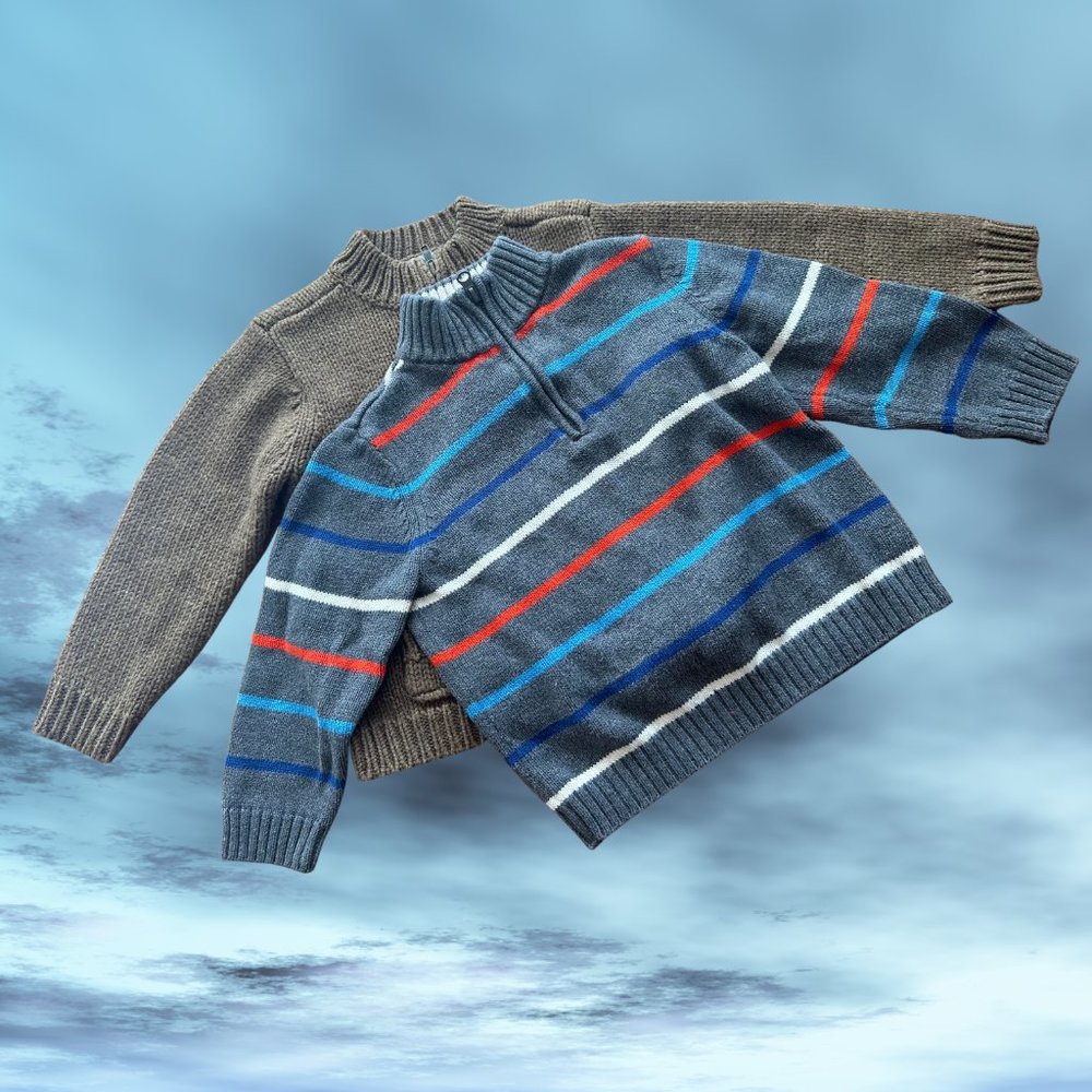 Bundle of Quarter Zip Sweaters, 4T